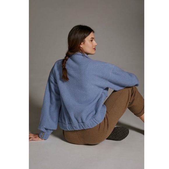 Anthropologie Fleece Bomber Jacket - Picture 4 of 7